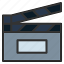 cinema, clapper, clapperboard, film, movie