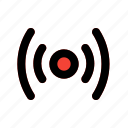 podcast, signal, music, filled, line, f