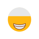 cap, emoji, face, grinning face, islam, muslim