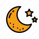 moon, night, weather, star, stars