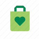 environment, green, nature, bag, eco, ecology, heart