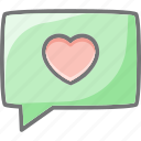 heart, love, message, text