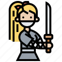 fighter, girl, martial, ninja, sword