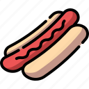 food, hotdog, mustard, sandwich, sausage