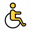 wheelchair, handicap, disable, patient, man