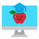 computer, education, learning, monitor, online