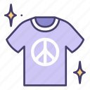 peace, t, shirt, love, happy