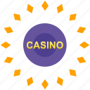 casino, gamble, game, label, round