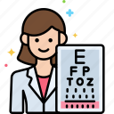 female, optometrist, professions