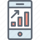 analytics, infographic, mobile, mobile graph, online graph