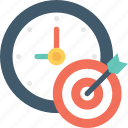 bullseye, business target, clock, target, timer