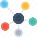 atom, electron, hexagons, molecule, science