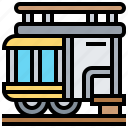 cable, car, city, railway, transportation