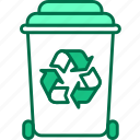 trash, recycle, bin