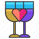 beverage, drinks, glass, heart, love, relationship