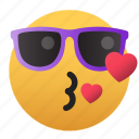 emoji, cool, kiss