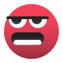 emoji, mad, red