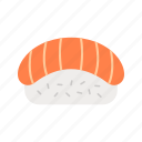 nigiri, fish, seafood, rice, salmon