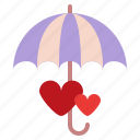 couple, rain, romance, umbella