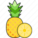 pineapple, fruit, food