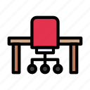 chair, desk, furniture, interior, table