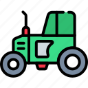 agriculture, cultivation, farming, farming vehicle, tractor, transport, village