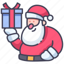 winter, gift, santa, christmas, santa claus, holiday