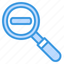 zoom, out, magnifying glass, search, find, view, minus