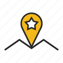 location, place, star, tag, map, navigation, pin