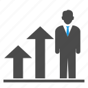 businessmen, career, growth, briefcase, up, arrow, seo