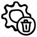 configuration, delete, option, setting, trash