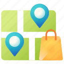 direction, ecommerce, location, map, shopping