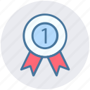 award, award badge, badge, first, label, ribbon