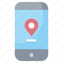 locations, map, phone, pin