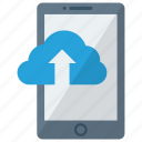 cell, cloud upload, device, mobile, phone, smart, smartphone