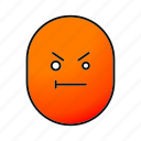 angry, dissapointed, emoji, emoticon, face, sad, smiley