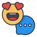 love, chatting, emoji