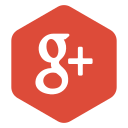 google, hexagon, media, plus, polygon, social, logo