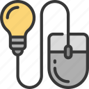 mouse, ideas, click, lightbulb, bulb