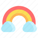 cloud, forecast, nature, rainbow, weather