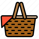 basket, container, picnic, spring