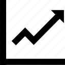 analytics, arrow, up, chart