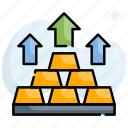 graph, increase, price, rising, stock, table