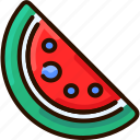 bukeicon, food, fresh, fruit, summer, watermelon