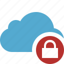 blue, cloud, lock, network, storage, weather