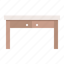 chair, desk, drawer, furniture, interior, table