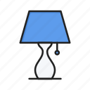 bulb, lamp, light, table