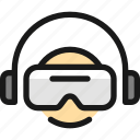 vr, user, headphones