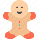 gingerbread, man, christmas, vector, xmas, winter, year