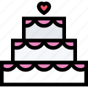 cake, heart, love, romance, wedding